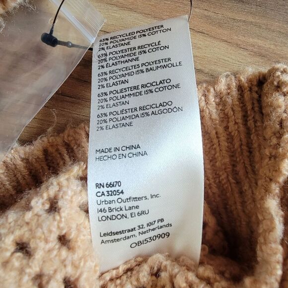 🆕 We The Free Care Snowdrift Knit Collared Henley Pullover in Camel Heather - Picture 12 of 13